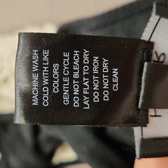 Midnight Hour XXL Skull Lace Black Swimsuit Top / Bralette - Picture 4 of 7